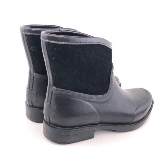 UGG Paxton Black Suede Rubber Rain Boots 7 - Picture 5 of 12